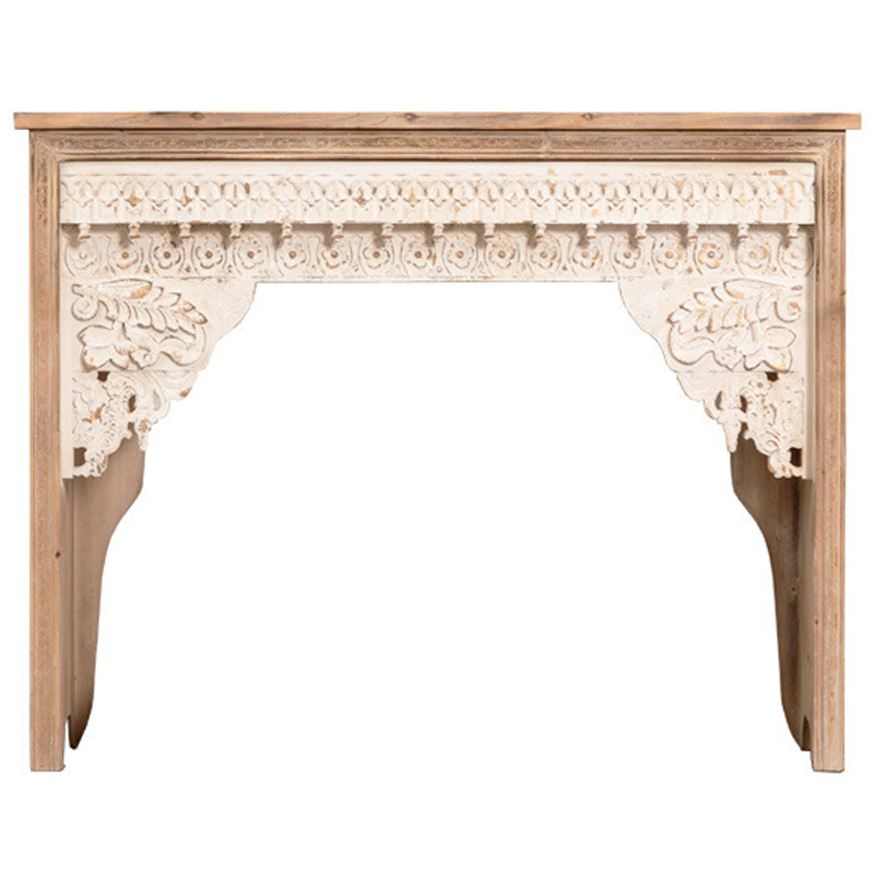 Консоль Indian Antique White Furniture Adnan Console Древесина Бежевый в Сочи | Loft Concept 