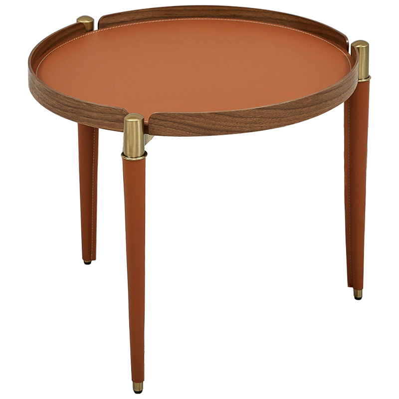 Кофейный стол Ferrey Round Table Side Оранжевый Золотой в Сочи | Loft Concept 