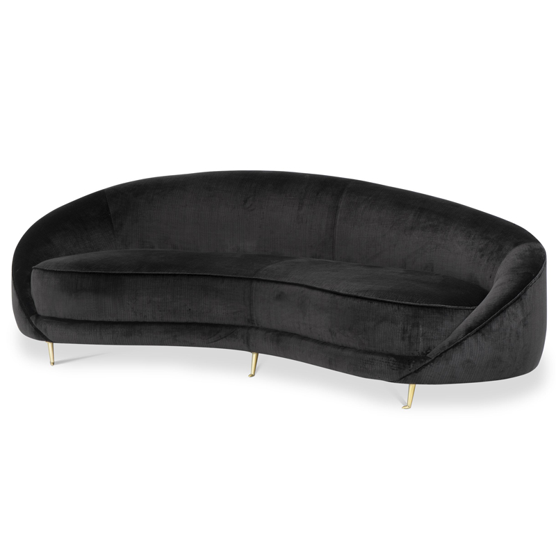 Диван Eichholtz Sofa Esmeralda Черный Латунь в Сочи | Loft Concept 
