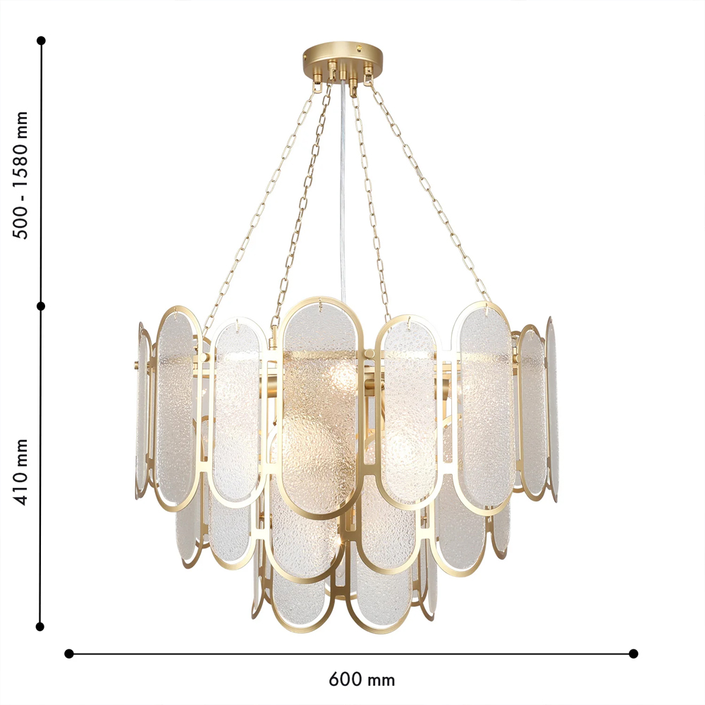 Люстра с многослойным эффектом из овальных элементов из непрозрачного стекла Conformation в Сочи