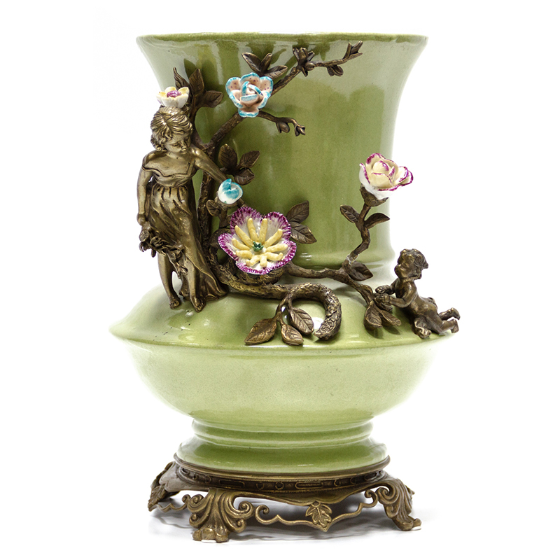 Ваза Bronze Mother Child Vase Бронза Зеленый смок Мульти в Сочи | Loft Concept 