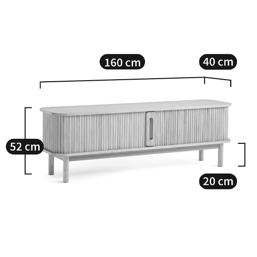 ТВ-тумба с двумя раздвижными дверцами Toinette Light TV Stand в Сочи