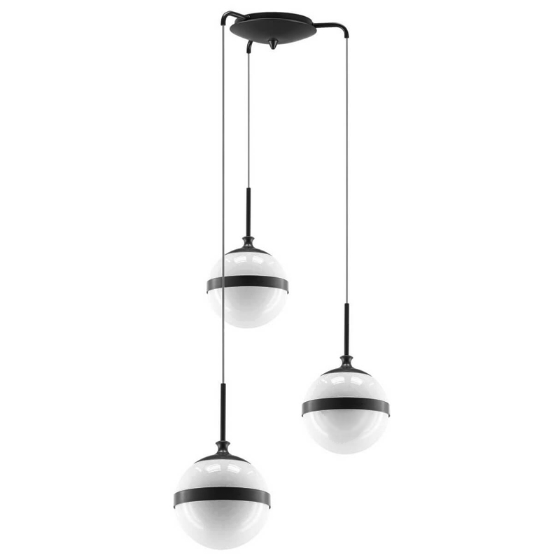 Подвесной светильник Peggy Single Pendant Light Темный хром Белый в Сочи | Loft Concept 