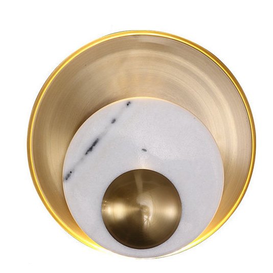 Бра Ginger & Jagger Pearl WALL LAMP round gold Латунь Белый в Сочи | Loft Concept 