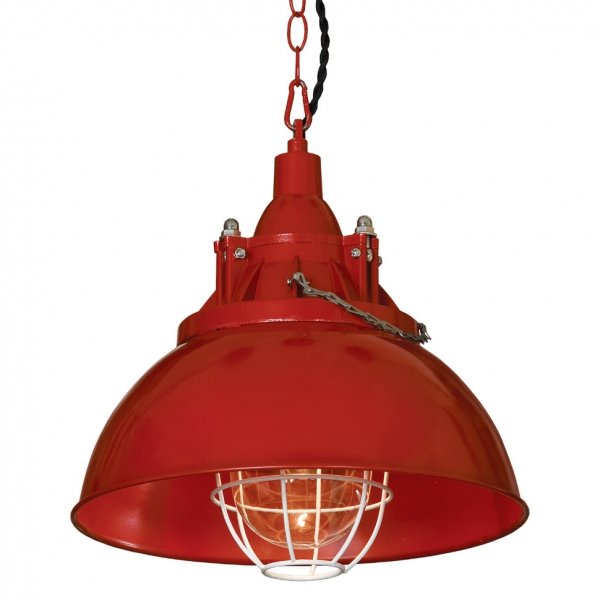 Подвесной светильник Firefighter Helmet Pendant Red Красный в Сочи | Loft Concept 