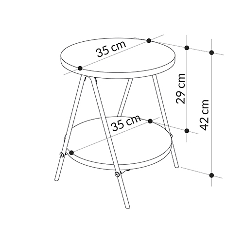 Стол приставной с 2-мя круглыми белыми столешницами ESSEL SIDE TABLE WHITE в Сочи