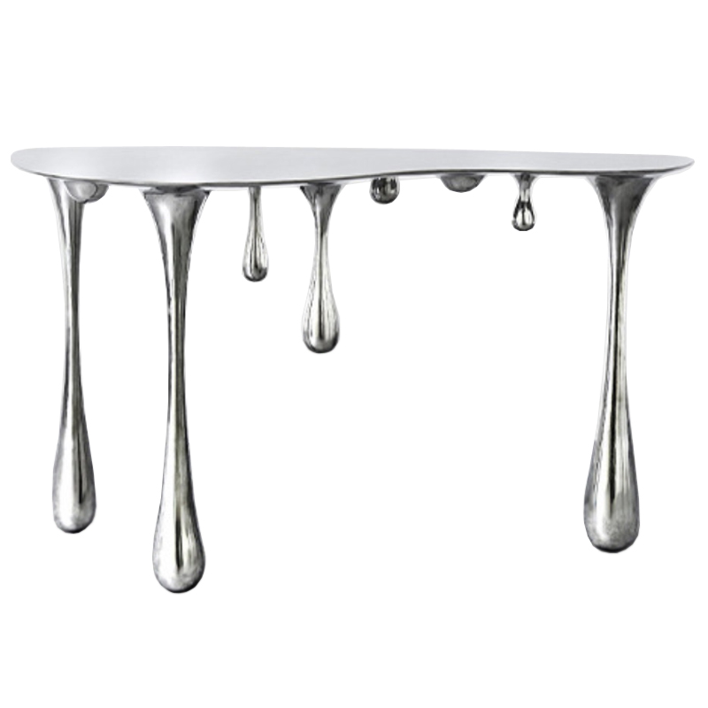 Дизайнерская Консоль Melting Silver Console Zhipeng Tan Серебряный в Сочи | Loft Concept 