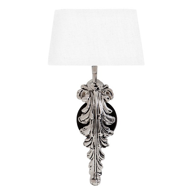 Бра Eichholtz Wall Lamp Beau Site Nickel+White Никель Белый в Сочи | Loft Concept 