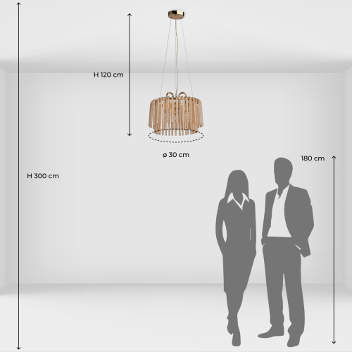 Люстра с подвесными рифлеными стеклянными трубками Nembus в Сочи