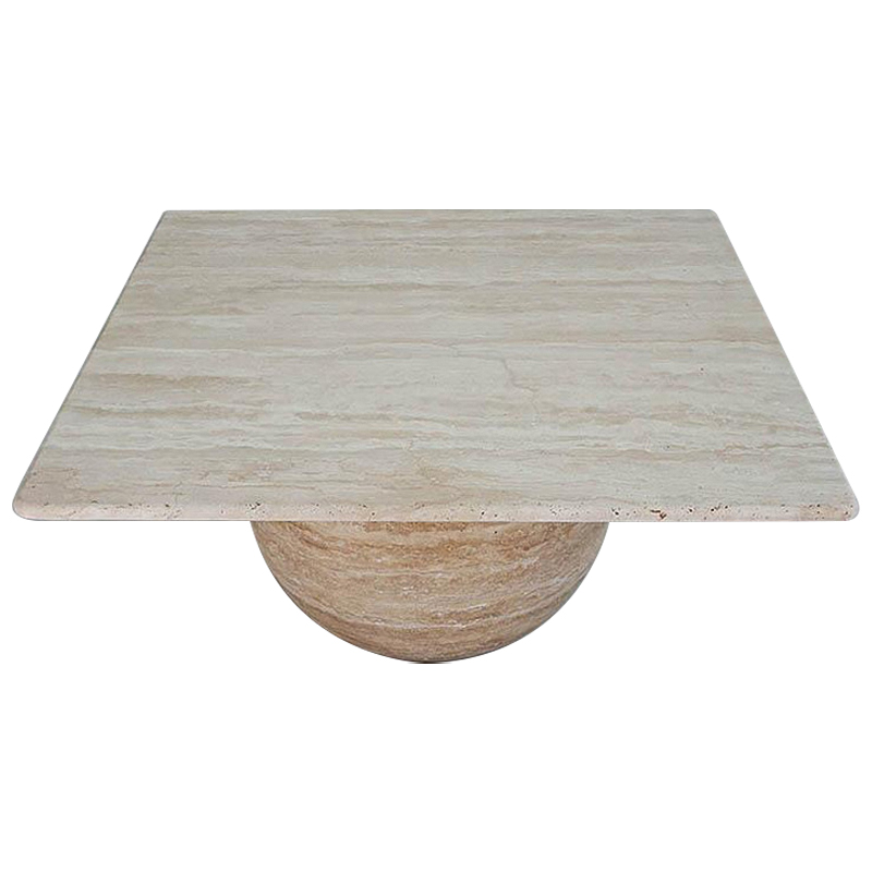 Кофейный стол Edna Travertine Coffee Table Коричневый Бежевый в Сочи | Loft Concept 