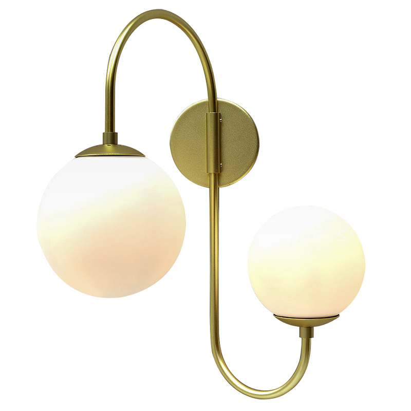 Бра Gooseneck Pelle Gold Wall Lamp Золотой Белый в Сочи | Loft Concept 