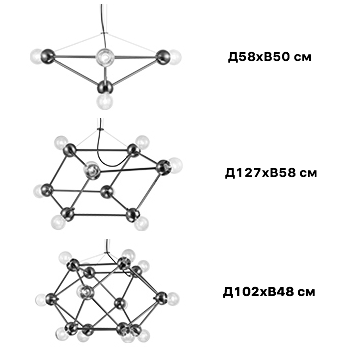 Люстра Molecule Gold Chandelier в Сочи