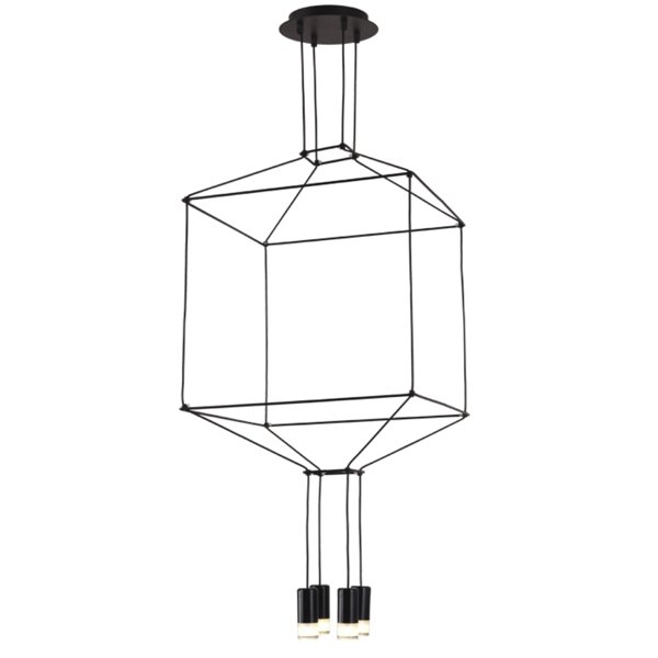 Vibia Wireflow Chandelier 0311 LED Suspension lam Черный в Сочи | Loft Concept 