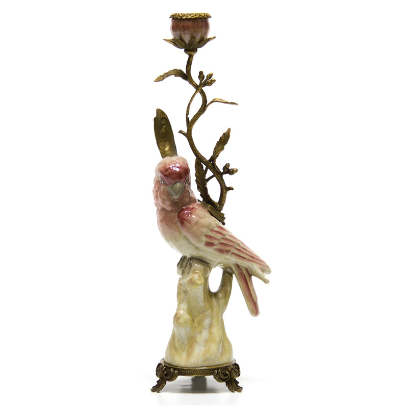 Подсвечник Pink Parrot Candlestick L or R Бронза Розовый (Rose) в Сочи | Loft Concept 