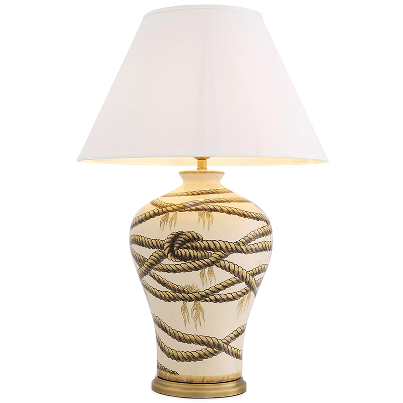 Настольная лампа Eichholtz Table Lamp Hernando Латунь Бежевый ivory ( слоновая кость ) в Сочи | Loft Concept 