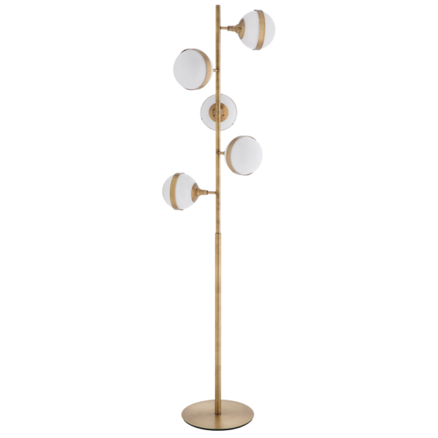 Торшер Peggy Guggen Brass FLOR LAMP Белый Латунь в Сочи | Loft Concept 