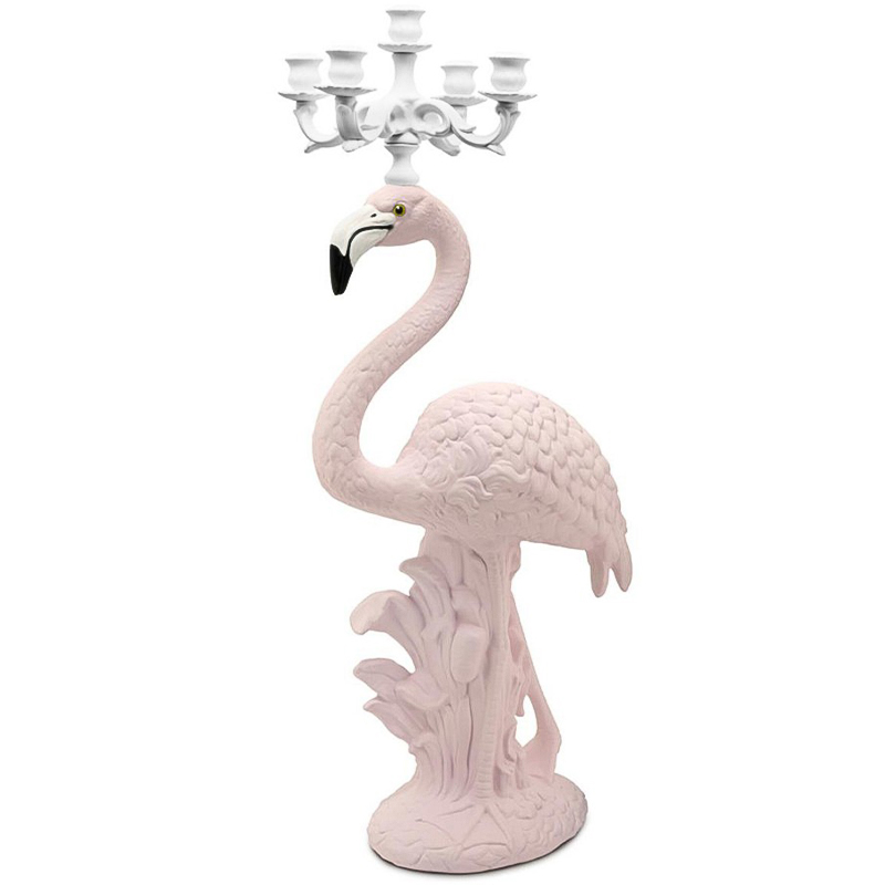 Подсвечник Candleholder Flamingo Bisc. White Pink Белый Розовый в Сочи | Loft Concept 