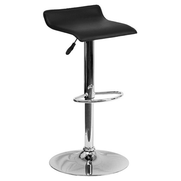 Барный стул Chrome And Black Bar Stool Серебряный в Сочи | Loft Concept 