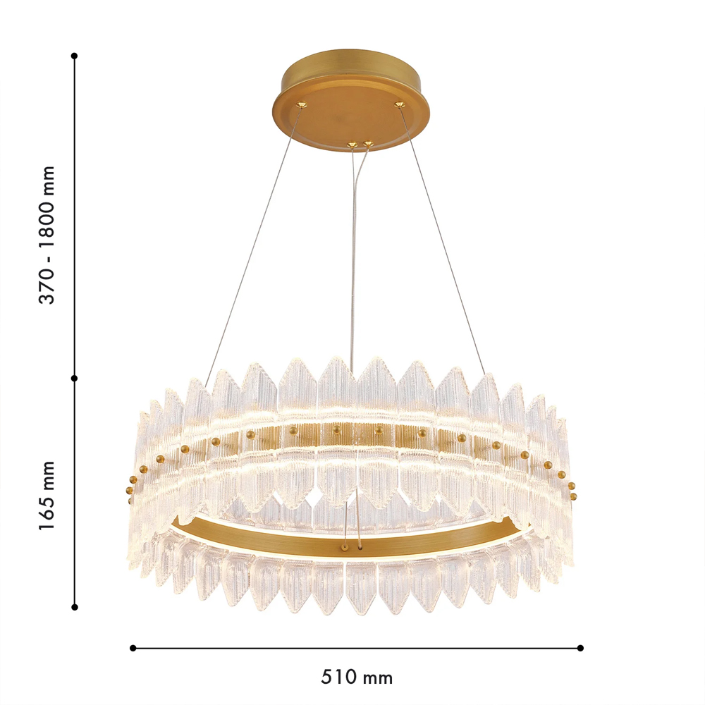 Люстра круглая с декоративными элементами в виде лепестков Round Light Flashing в Сочи
