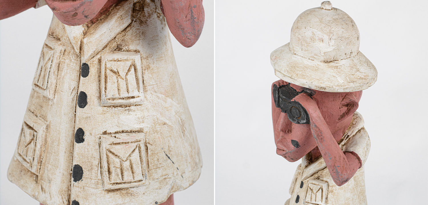 Антикварная статуэтка колонизатор Танзания I - фото