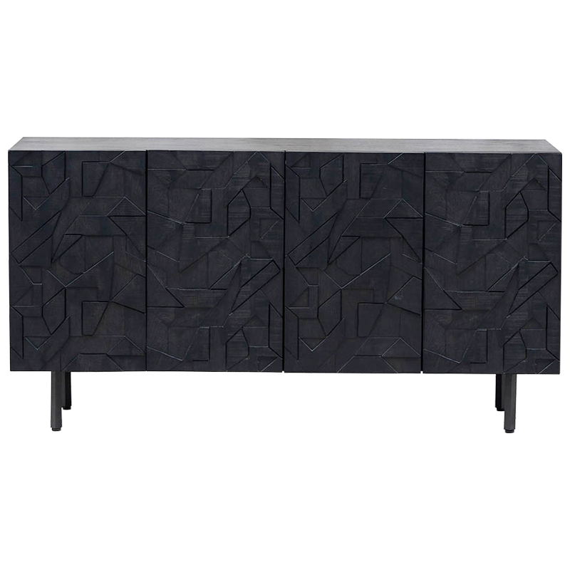 Комод Polygonal Ornament Chest of Drawers L Черный в Сочи | Loft Concept 