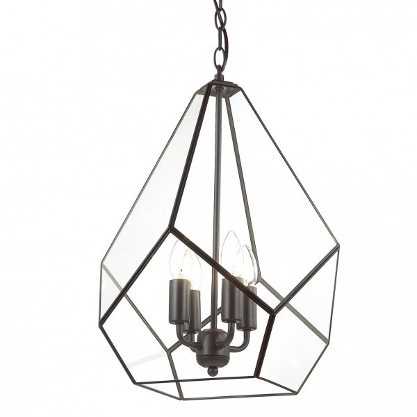 Люстра Geometry Glass Light Pendant Transparent 4 Прозрачный в Сочи | Loft Concept 