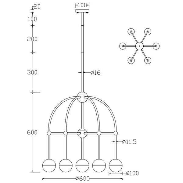 Люстра Heidy Chrome Chandelier 7 в Сочи