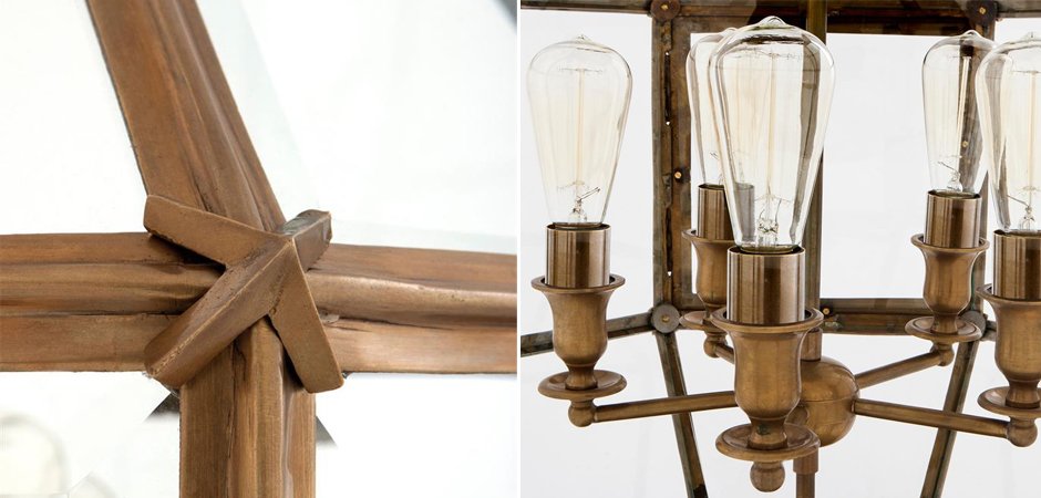 Люстра Lantern Owen Brass L - Loft-Concept в Сочи