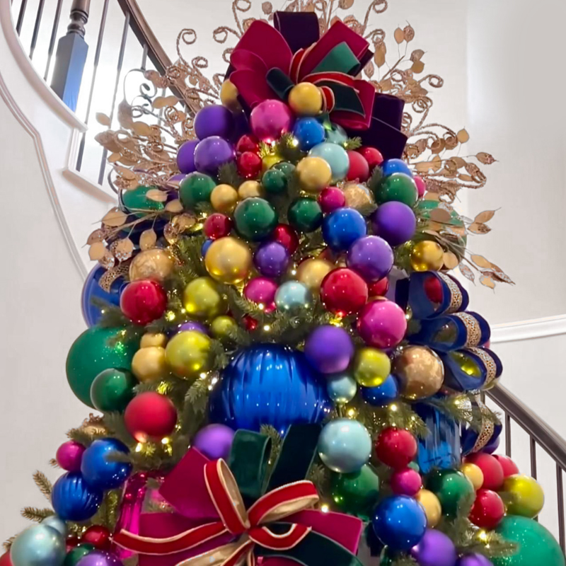 Дизайнерская Елка с Разноцветными шарами Christmas tree colorful balls Мульти в Сочи | Loft Concept 