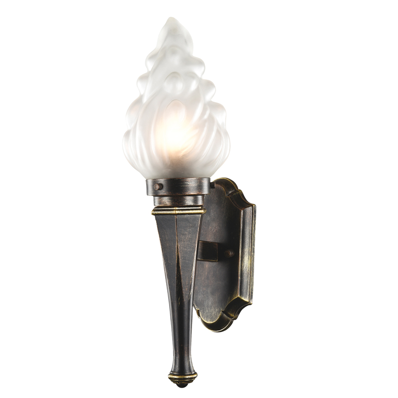 Уличный светильник Lamar Sconce Винтажный черный Белое матовое стекло Уличный светильник Lamar Sconce Винтажный черный Белое матовое стекло в Сочи | Loft Concept