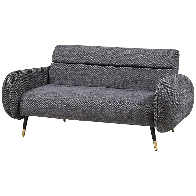 Диван Hebert Sofa Grey M Серый Серый Черный Латунь в Сочи | Loft Concept 