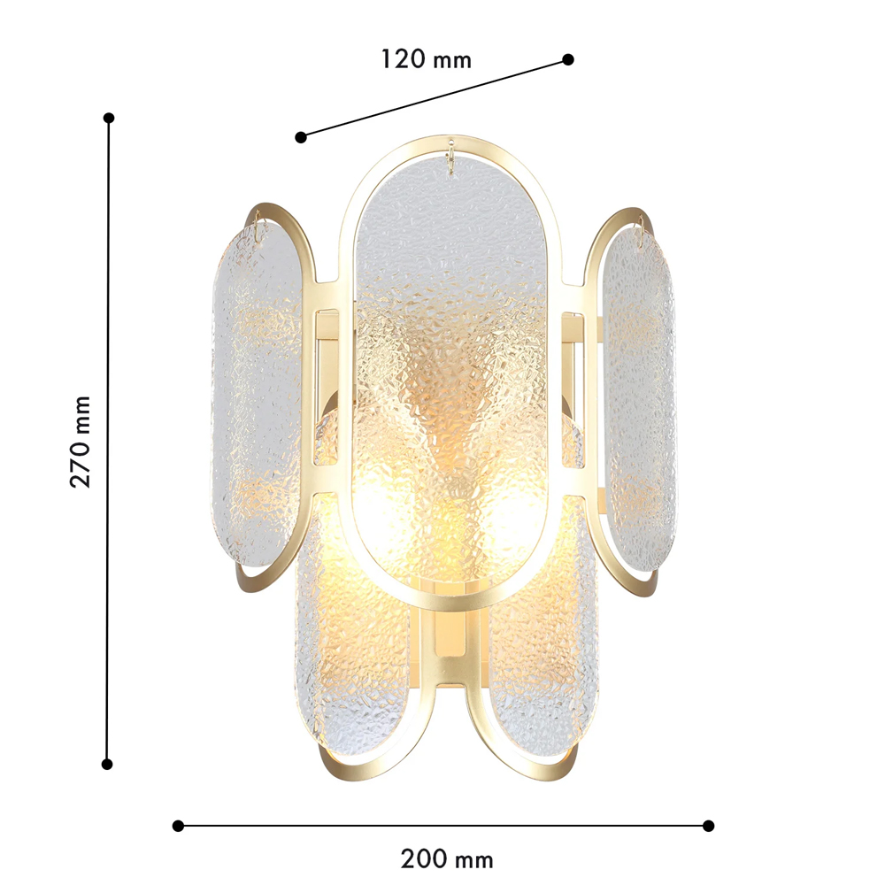 Бра из овальных элементов из непрозрачного стекла Conformation в Сочи