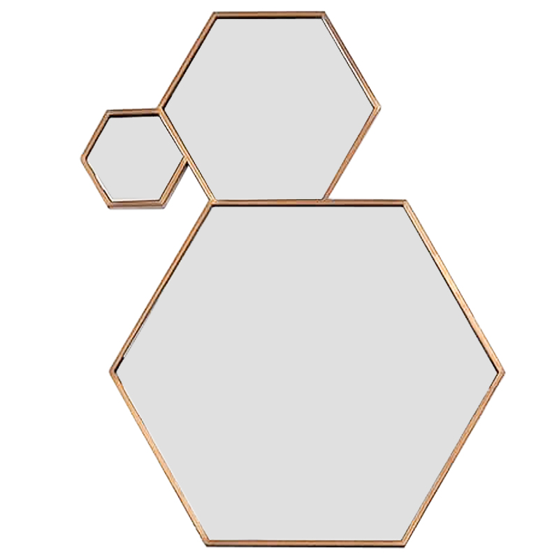 Зеркало Hexagons Mirror Бронза в Сочи | Loft Concept 