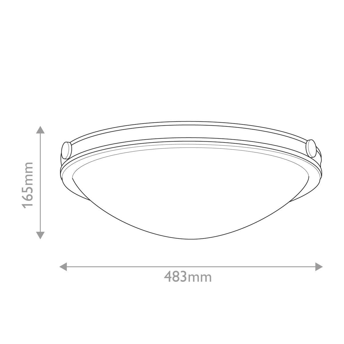 Потолочный светильник в форме неглубокой чаши с белым плафоном Hinkley в Сочи