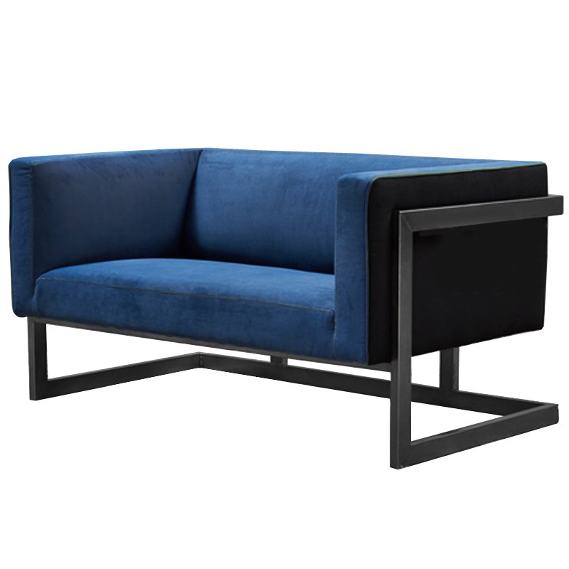 Диван Cube Blue Loveseat Sofa Синий в Сочи | Loft Concept 