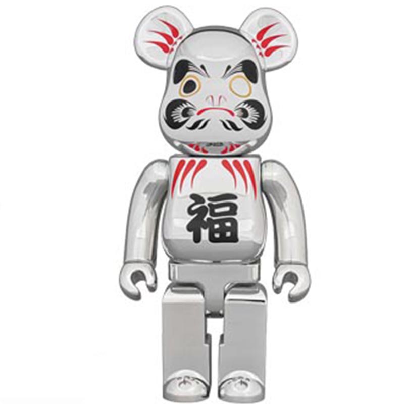 Статуэтка Bearbrick Daruma Silver Серебряный Черный Красный в Сочи | Loft Concept 