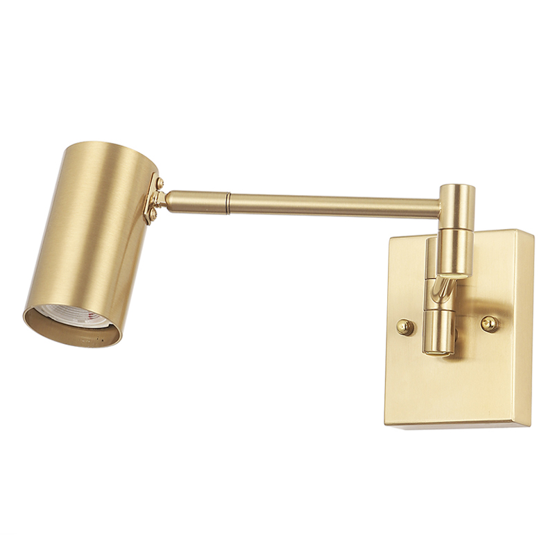 Бра с цилиндрическим плафоном и поворотным механизмом Trumpet Wall Lamp Латунь Черный Бра с цилиндрическим плафоном и поворотным механизмом Trumpet Wall Lamp Латунь Черный в Сочи | Loft Concept