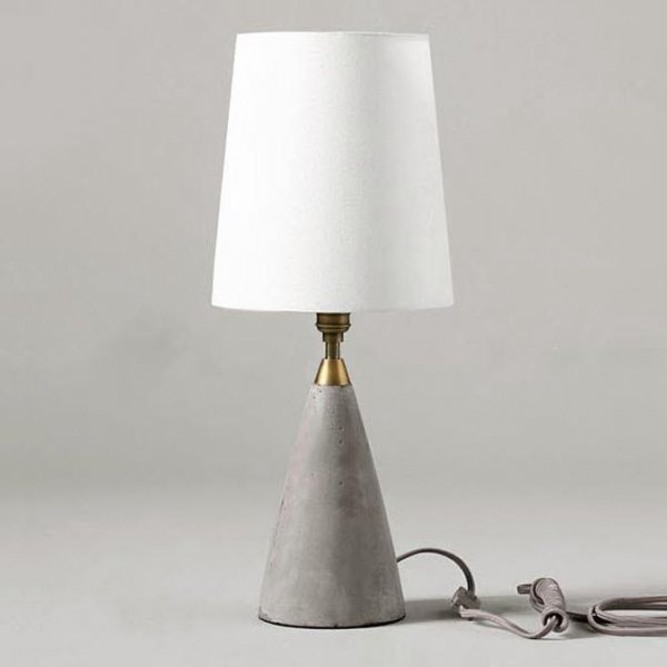 Настольная лампа Concrete Stone Table Lamp Cone Серый в Сочи | Loft Concept 