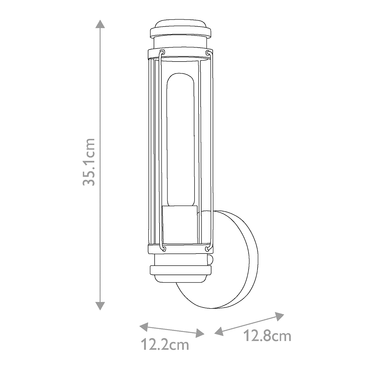 Бра для ванных комнат с прозрачным цилиндрическим плафоном на круглом основании Hinkley в Сочи