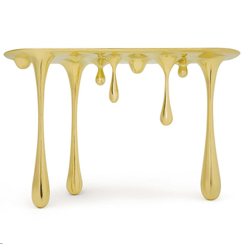 Дизайнерская Консоль Melting Gold Console Zhipeng Tan Золотой в Сочи | Loft Concept 