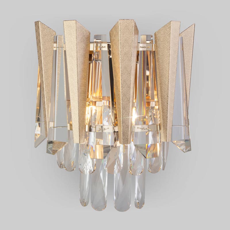 Бра Crystal Edge Sconce Прозрачный (Transparent) Золотой в Сочи | Loft Concept 