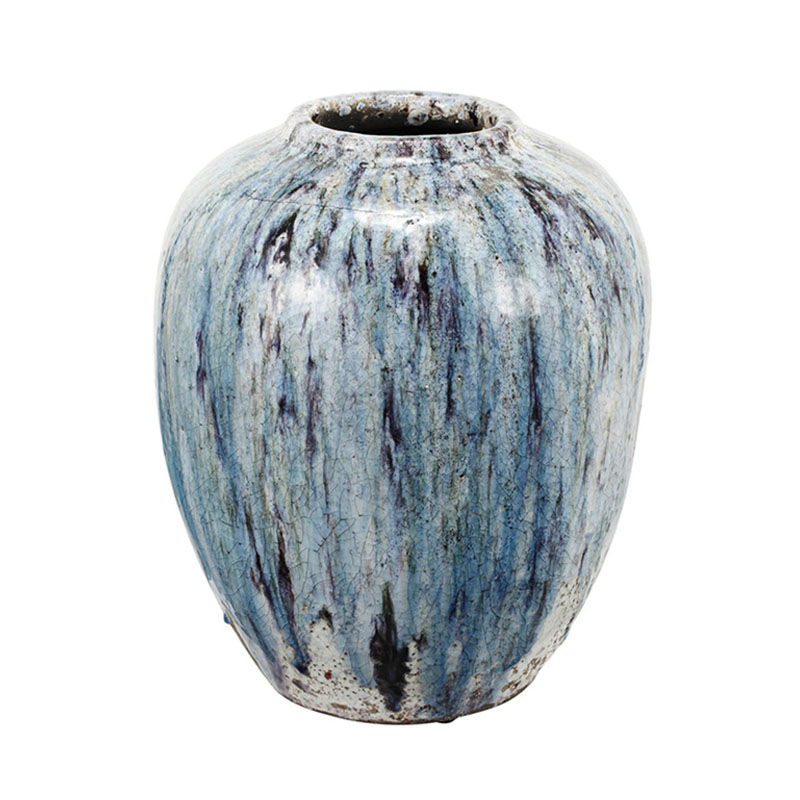 Ваза Terracotta Vase blue-white Белый Голубой в Сочи | Loft Concept 