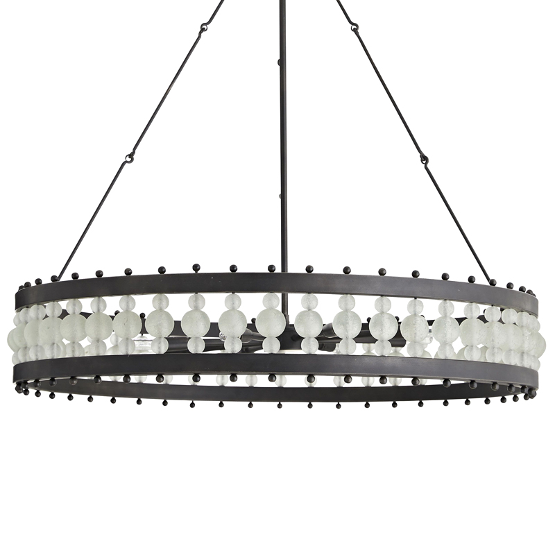 Люстра Arteriors ESME CHANDELIER Черный Прозрачный в Сочи | Loft Concept 