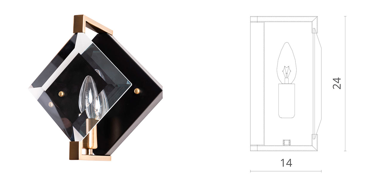 Бра ромб Amedeo  - фото №1