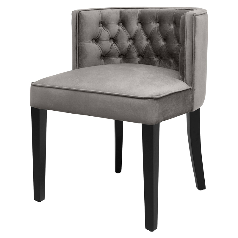 Стул Eichholtz Dining Chair Dearborn grey Серый Черный в Сочи | Loft Concept 