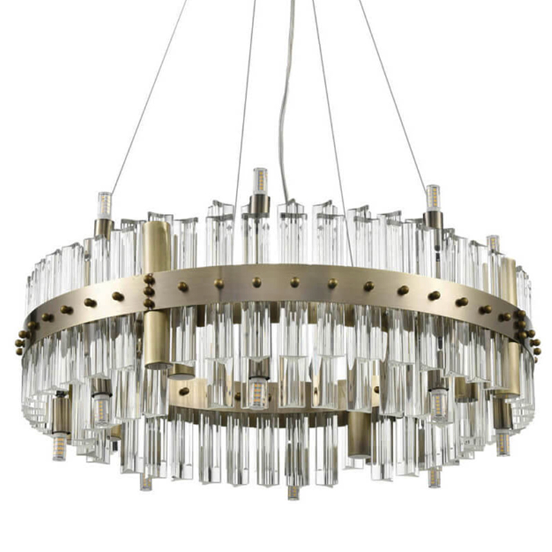 Люстра Saturno Not Baroncelli Bronze Chandelier  Бронза Прозрачный (Transparent) в Сочи | Loft Concept 