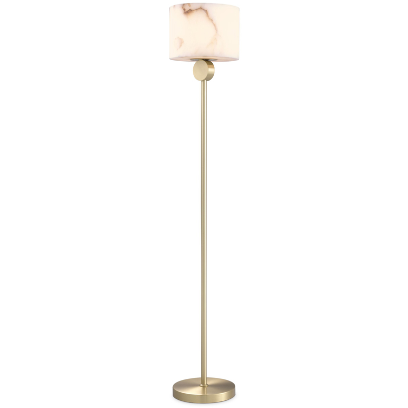 Торшер Eichholtz Floor Lamp Etruscan Brass Латунь Белый в Сочи | Loft Concept 