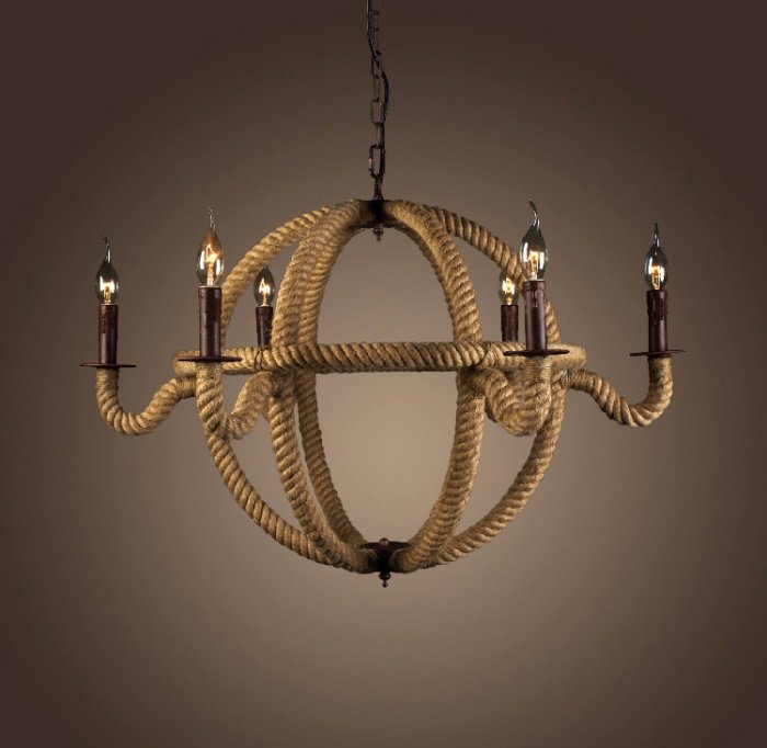 Люстра Spere 2 Loft Rope Light Коричневый в Сочи | Loft Concept 