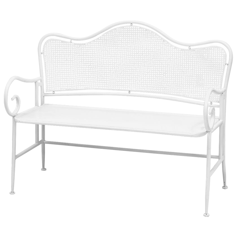 Скамья белая в стиле прованс Miah Bench White Белый в Сочи | Loft Concept 