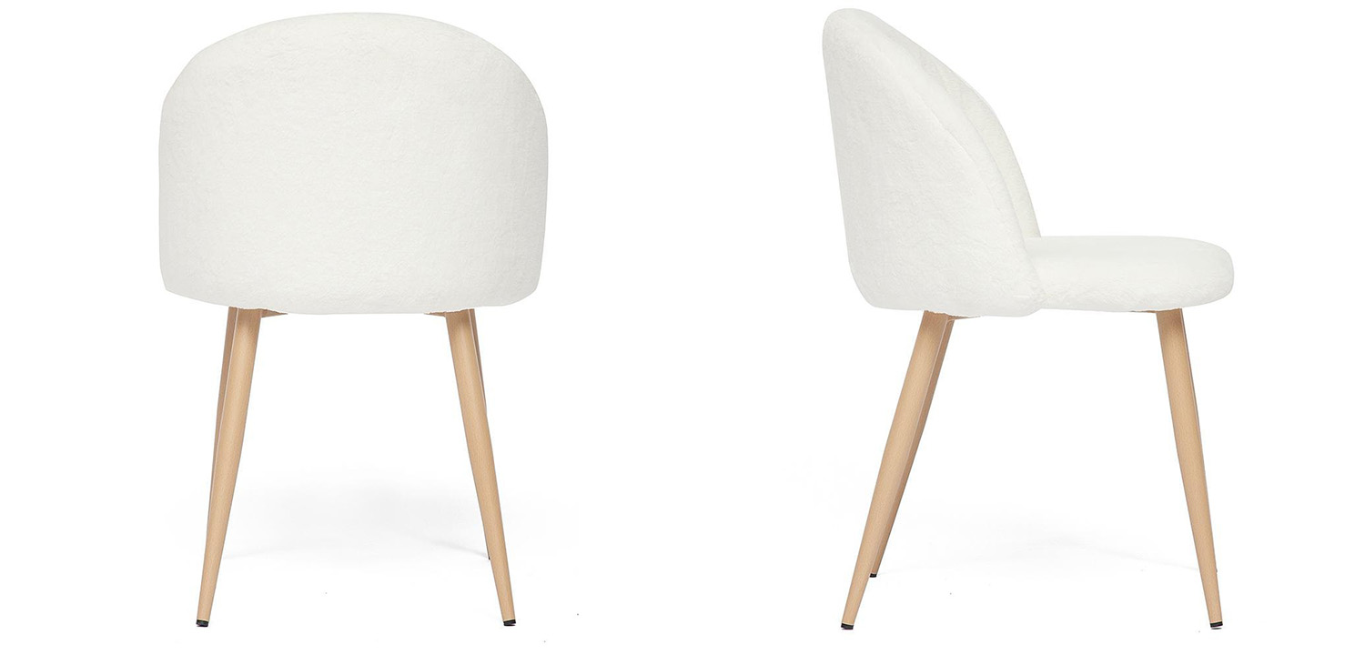 Стул Lea white plush - фото №1